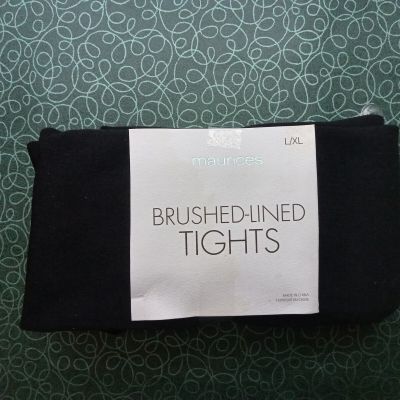 NEW size L-XL Maurices opaque tights Black